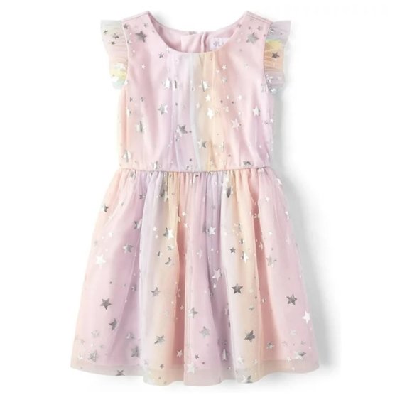 THE CHILDREN'S PLACE Star Tulle Party Toddler Girl Dress - Picture 2 of 11